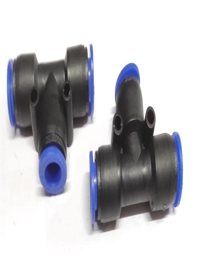 DLIEN 10mm X 10mm X 10mm One Touch Push In T Connector T Shape 3 Way Connector Quick Fittings Pneumatic Straight Push in Pneumatic Quick Fittings Pneumatic Air 10mm X10mm X10mm T (Pack of 2) - Image 4